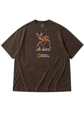 Comfort Colors Espresso Short Sleeve Tee with Fawn Graphic